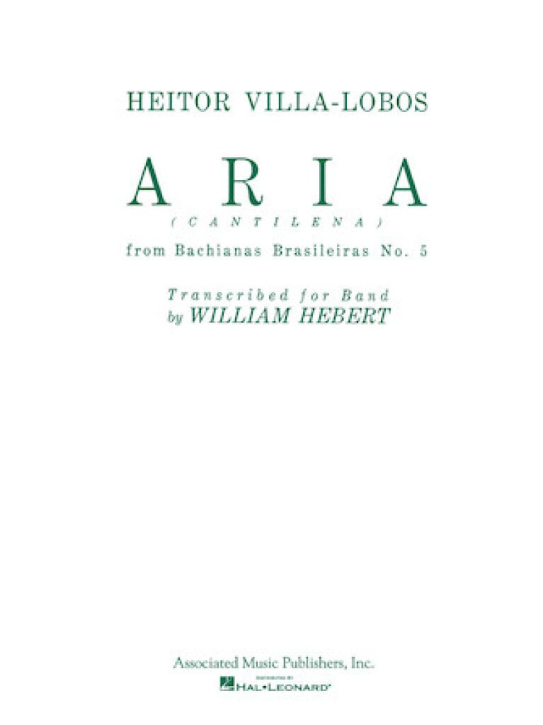 Aria (Cantilena) from Bachianas Brasilieras No. 5